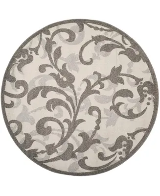 Safavieh Amherst AMT428 Ivory and Gray 7' x 7' Round Area Rug