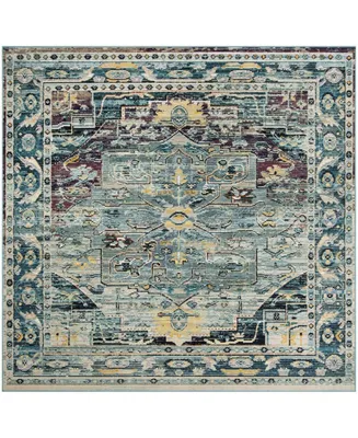 Safavieh Crystal CRS503 Teal and Purple 7' x 7' Square Area Rug