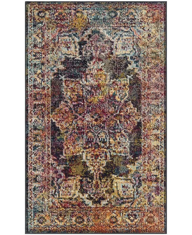 Safavieh Crystal CRS513 Navy and Light Blue 3' x 5' Area Rug