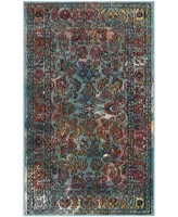 Safavieh Crystal CRS515 Light Blue and Orange 3' x 5' Area Rug