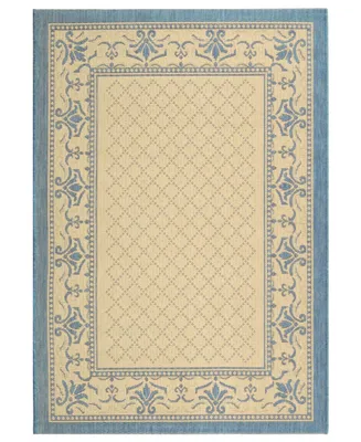Safavieh Courtyard CY0901 Natural and Blue 4' x 5'7" Outdoor Area Rug
