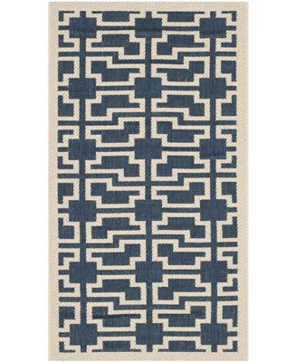 Safavieh Courtyard MSR5312 Navy and Beige 2' x 3'7" Sisal Weave Outdoor Area Rug