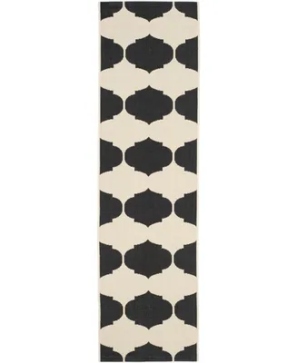 Safavieh Courtyard CY6162 Beige and Black 2'3" x 8' Sisal Weave Runner Outdoor Area Rug