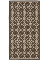 Safavieh Courtyard CY6564 Chocolate and Cream 2'7" x 5' Outdoor Area Rug