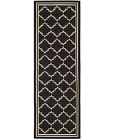 Safavieh Courtyard CY6889 Black and Creme 2'3" x 6'7" Sisal Weave Runner Outdoor Area Rug