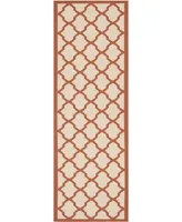 Safavieh Courtyard TB198 Beige and Terracotta 2'3" x 6'7" Sisal Weave Runner Outdoor Area Rug