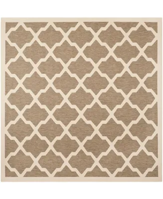 Safavieh Courtyard CY6903 Brown and Bone 7'10" x 7'10" Square Outdoor Area Rug