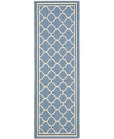 Safavieh Courtyard CY6918 Blue and Beige 2'3" x 6'7" Sisal Weave Runner Outdoor Area Rug