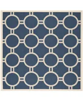 Safavieh Courtyard CY6924 Navy and Beige 6'7" x 6'7" Sisal Weave Square Outdoor Area Rug