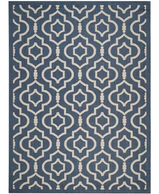 Safavieh Courtyard CY6926 Navy and Beige 8' x 11' Sisal Weave Outdoor Area Rug