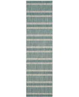 Safavieh Courtyard CY8062 Grey and Blue 2'3" x 8' Runner Outdoor Area Rug