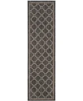 Safavieh Courtyard CY8471 Natural and Black 2'3" x 8' Runner Outdoor Area Rug