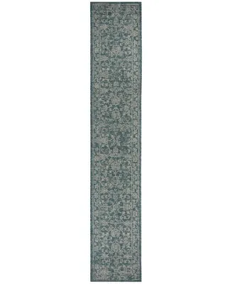 Safavieh Courtyard CY8680 Turquoise 2'3" x 12' Sisal Weave Runner Outdoor Area Rug