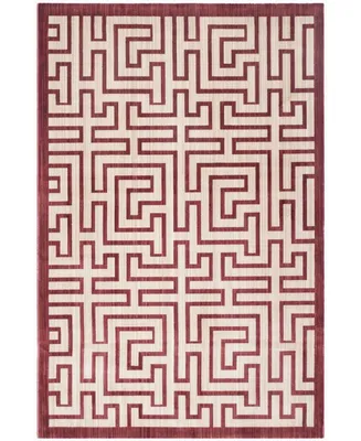 Safavieh Infinity INF587 Yellow and Red 5'1" x 7'6" Area Rug