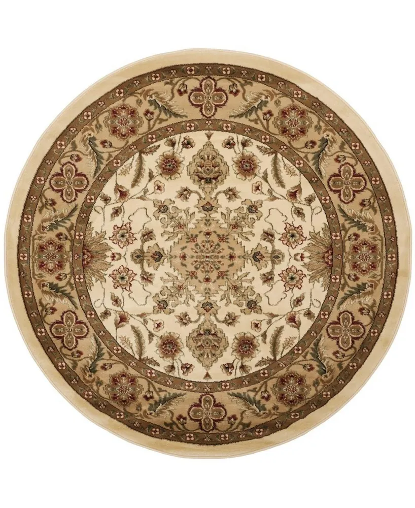 Safavieh Lyndhurst LNH211 Ivory and Tan 5'3" x 5'3" Round Area Rug