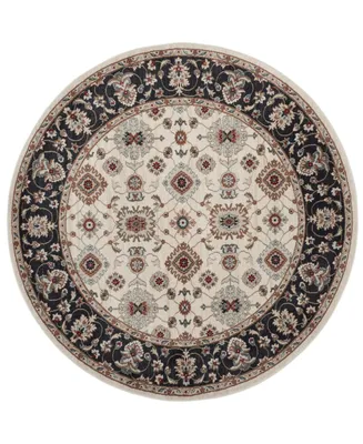 Safavieh Lyndhurst LNH332 Cream and Navy 7' x 7' Round Area Rug