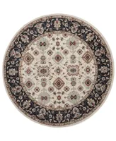 Safavieh Lyndhurst LNH332 Cream and Navy 7' x 7' Round Area Rug