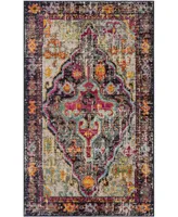 Safavieh Monaco MNC247 Gray and Fuchsia 3' x 5' Area Rug