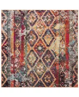 Safavieh Monaco MNC264 Purple and Orange 6'7" x 6'7" Square Area Rug