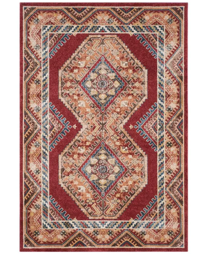 Safavieh Bijar BIJ647 Red and Rust 5'3" x 7'6" Area Rug