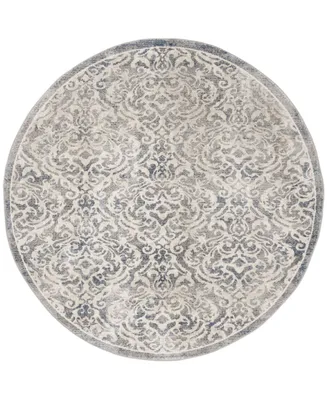 Safavieh Brentwood BNT810 Light Gray and Blue 6'7" x 6'7" Round Rug