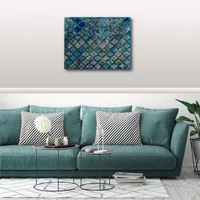 Courtside Market The Blue texture Gallery-Wrapped Canvas Wall Art - 16" x 20"