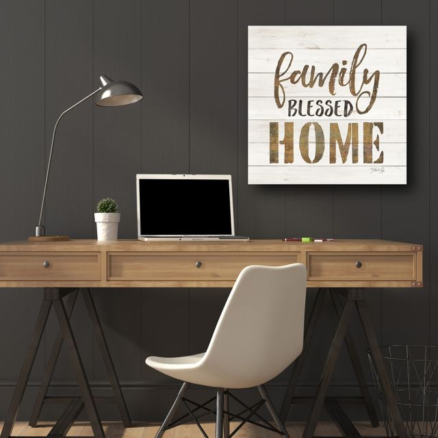 Courtside Market Family Blessed Home Gallery-Wrapped Canvas Wall Art - 16" x 16"