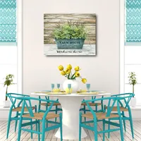 Courtside Market Farmhouse welcome Gallery-Wrapped Canvas Wall Art - 16" x 20"