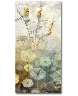 Courtside Market Golden Flower I Gallery-Wrapped Canvas Wall Art - 14" x 28"