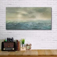 Courtside Market Seascape Gallery-Wrapped Canvas Wall Art - 12" x 24"