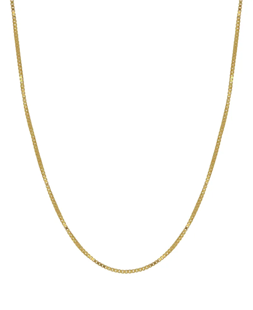 Box Link 18" Chain Necklace (0.5mm) in 18k Gold