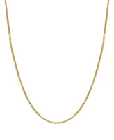 Box Link 18" Chain Necklace (0.5mm) in 18k Gold