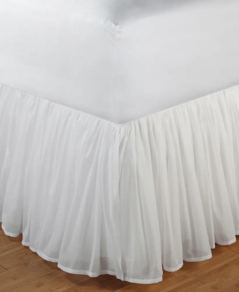 Greenland Home Fashions Cotton Voile Bed Skirt 15" Twin