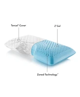Malouf Z Shoulder Cutout Zoned Gel Dough Memory Foam Pillow, Queen