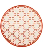 Safavieh Amherst AMT412 Ivory and Orange 5' x 5' Round Area Rug