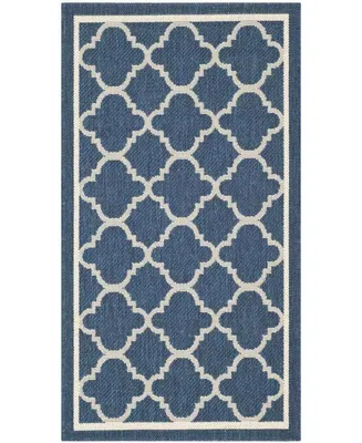 Safavieh Courtyard CY6918 Navy and Beige 2'7" x 5' Sisal Weave Outdoor Area Rug