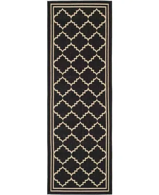 Safavieh Courtyard CY6889 Black and Creme 2'3" x 10' Sisal Weave Runner Outdoor Area Rug