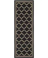 Safavieh Courtyard CY6889 Black and Creme 2'3" x 10' Sisal Weave Runner Outdoor Area Rug