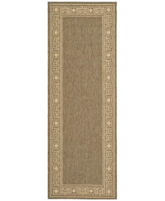 Safavieh Courtyard CY5143 Dark Beige and Beige 2'7" x 8'2" Runner Outdoor Area Rug