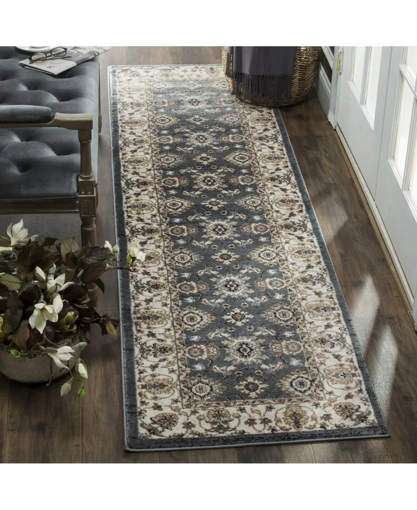 Safavieh Lyndhurst LNH332 Teal and Cream 2'3" x 12' Runner Area Rug