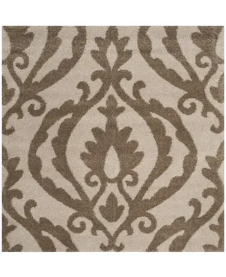 Safavieh Florida Shag SG469 Cream and Beige 6'7" x 6'7" Square Area Rug