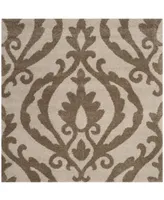 Safavieh Florida Shag SG469 Cream and Beige 6'7" x 6'7" Square Area Rug