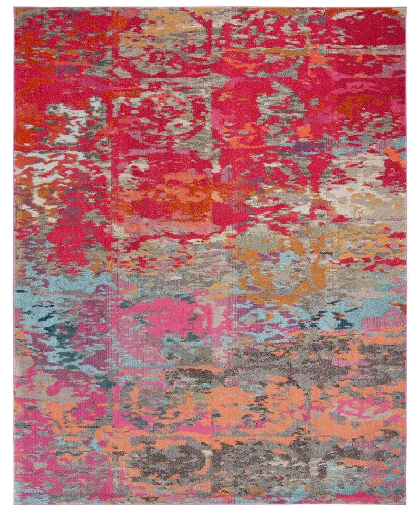 Safavieh Monaco MNC261 Fuchsia and Blue 9' x 12' Area Rug