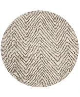 Safavieh Hudson Ivory and Gray 5' x 5' Round Area Rug