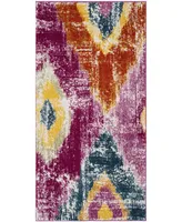 Safavieh Watercolor WTC699 Fuchsia and Orange 2'7" x 5' Area Rug