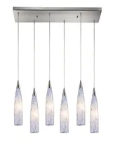 Lungo 6- Light Pendant in Satin Nickel