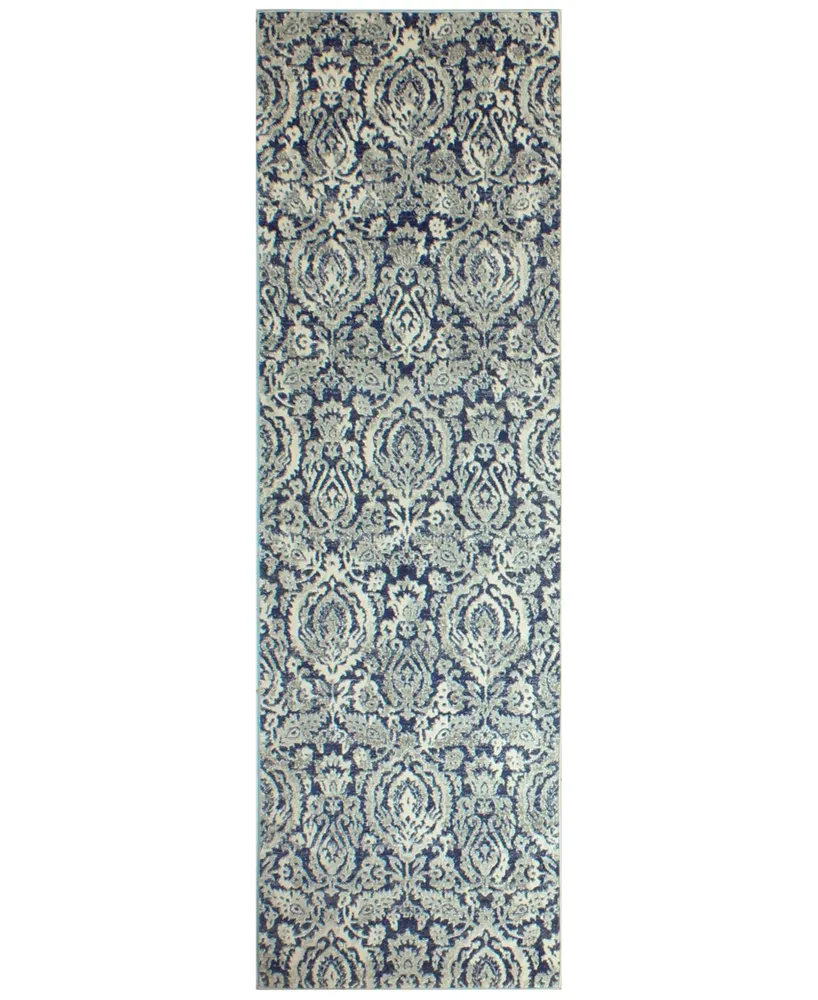 Closeout! Medley 5440A Dark Blue 2'6" x 8' Runner Area Rug