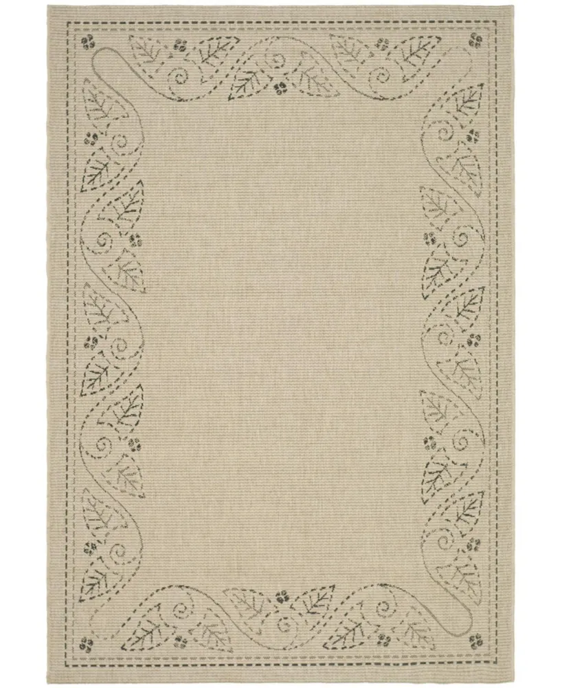 Safavieh Courtyard CY1677 Sand and Black 2'7" x 5' Outdoor Area Rug