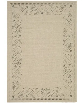 Safavieh Courtyard CY1677 Sand and Black 2'7" x 5' Outdoor Area Rug