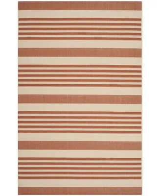 Safavieh Courtyard MSR1125 Terracotta and Beige 8' x 11' Sisal Weave Outdoor Area Rug